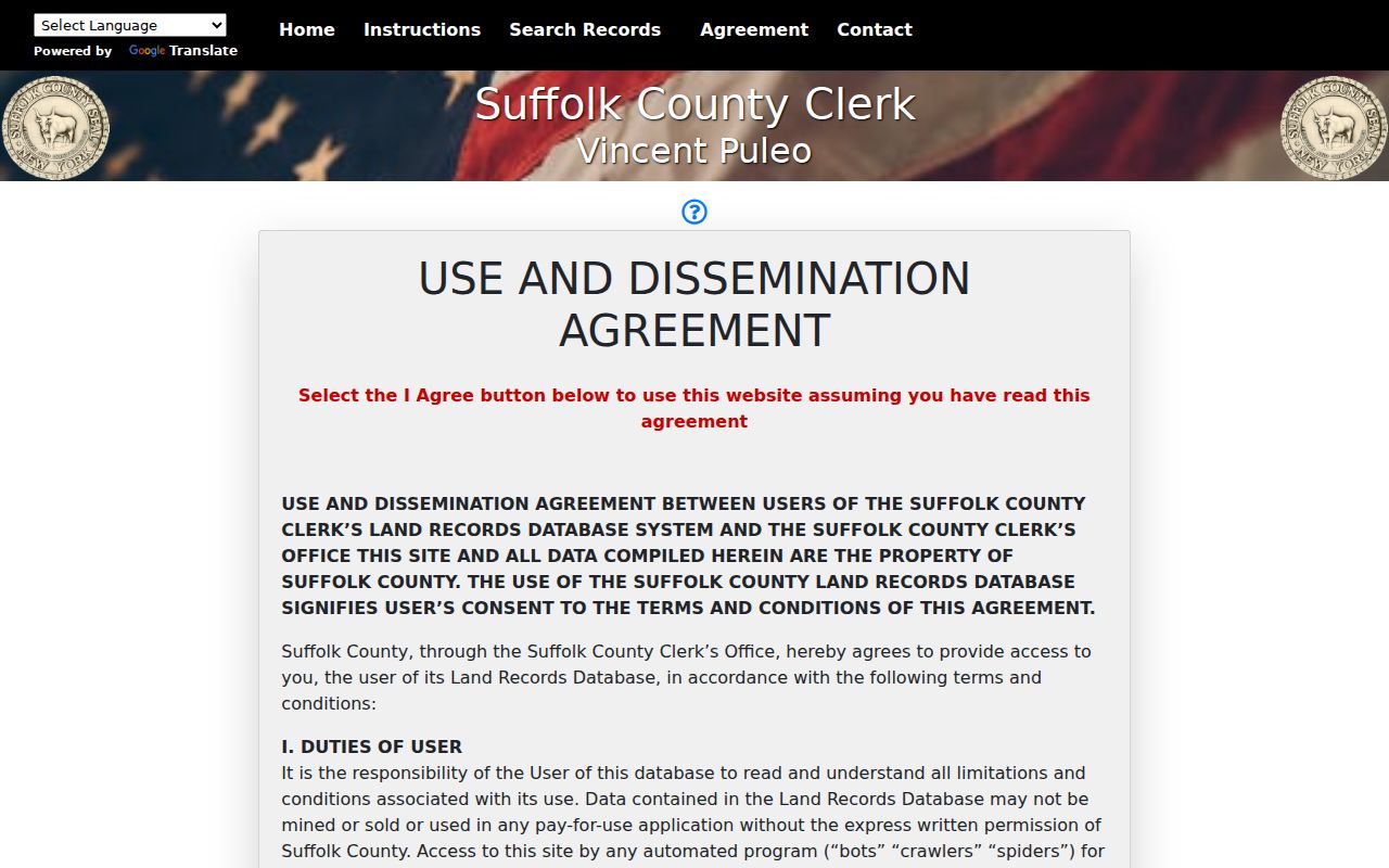 Suffolk County residents directory Clerk Kiosk deed index search options